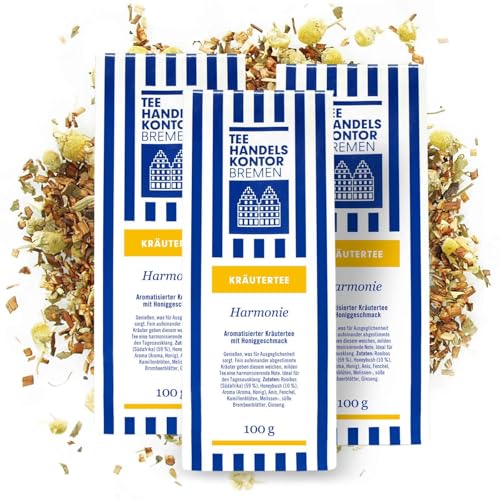 Hochwertiger Rooibos Tee lose | Edler Loser Rotbuschtee Harmonie | 3 x 100 g loser Rooibos Tee aus traditioneller Herstellung | TEE HANDELSKONTOR BREMEN von TEE HANDELSKONTOR BREMEN