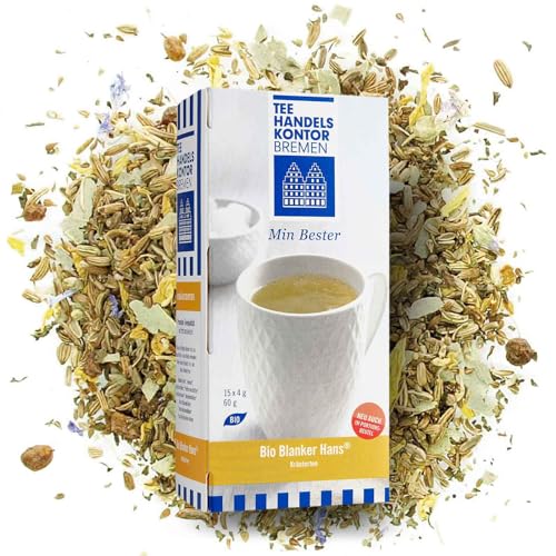 Kräutertee mit intensivem Anis, Fenchel und Eukalyptus Geschmack - 15 x 4 g Teebeutel - Min Bester Bio Blanker Hans - Tee in Spitzenqualität - 60 g Tee - TEE HANDELSKONTOR BREMEN von TEE HANDELSKONTOR BREMEN