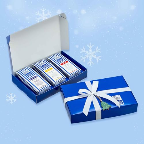 TEE HANDELSKONTOR BREMEN Wintertee Set Wintergenüsse | 3er Set mit je 100 g Schietwetter Tee, Feiner Zimt-Apfel & Kräuterhimmel® | Loser Tee im edlen Geschenkpaket von TEE HANDELSKONTOR BREMEN