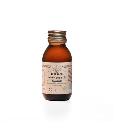 TERRAGEM - Schwarzkümmelöl, Premium Nigella Sativa, Kaltgepresst & Ungefiltert, Nahrungsergänzung aus Schwarzkümmelsamen, Öl aus Schwarzkümmelsamen, Gesundheitsförderung (100 ml) von TERRAGEM