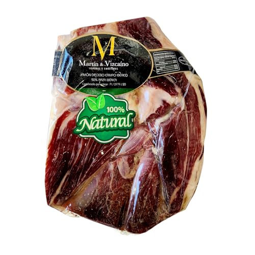 2.5 Kg Pata Negra Iberico Schinken ohne Knochen 100% natürlich - von in Dehesas aufgezogenen iberischen Schweinen aus Freilandhaltung - Jamon Iberico von THE BLACK HOOF