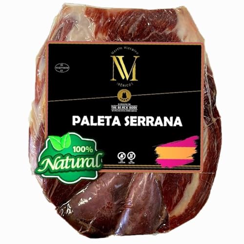 2.5 Kg Spanischer knochenloser Serrano Schinken RESERVA 100% natürlich - Ein echtes spanisches Gourmet-Erlebnis, das Sie mit Ihren Lieben teilen können - Jamon Serrano Schinken ohne Knochen von THE BLACK HOOF