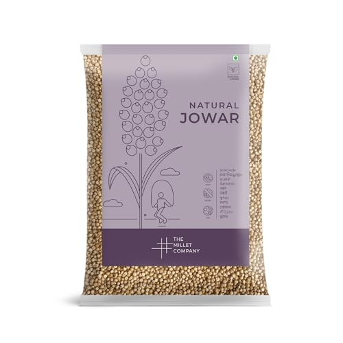 The Millet Company Natural Jowar 1Kg, Sorghum, Gluten Free, High Fibre Millets, Healthy Food Alternatives von THE MILLET COMPANY