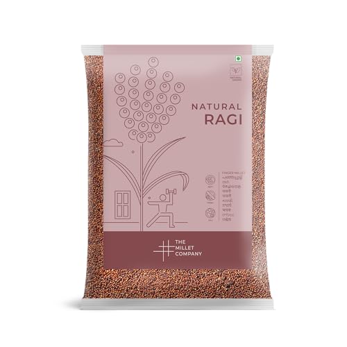 The Millet Company Natural Ragi Nachni, Finger Millet, Gluten Free, High Fiber Millets, Healthy Food Alternatives Raw & Grown in India (1 kg) von THE MILLET COMPANY