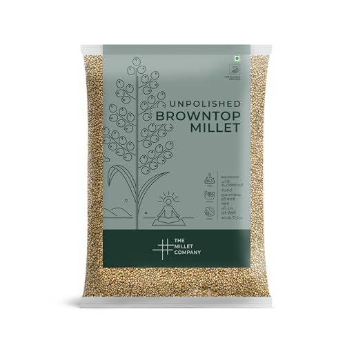 The Millet Company Unpolished Browntop Millet, Korale, Gluten Free, Natural Farm Produce, High Fiber Millets, Healthy Food Alternatives (1 kg) von THE MILLET COMPANY