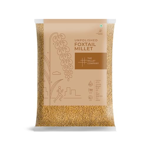 The Millet Company Unpolished Foxtail Millet, Kangni, Korralu, Navane, Natural Farm Produce, High Fiber Millets, Whole Grains Raw & Grown in India (0.5 kg) von THE MILLET COMPANY