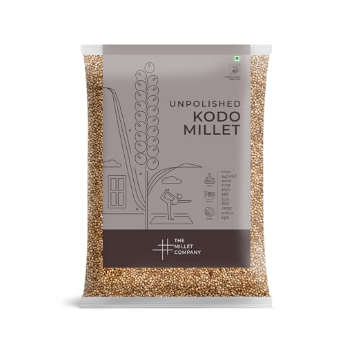 The Millet Company Unpolished Kodo Millet, Kodon, Kodri, Gluten Free, Natural Farm Produce, High Fiber Millets Whole Grains Raw & Grown in India (1 kg) von THE MILLET COMPANY