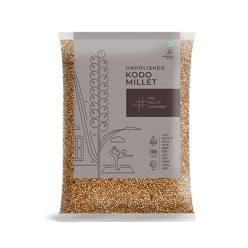 The Millet Company Unpolished Kodo Millet Kodon, Kodri, Gluten Free, Natural Farm Produce, High Fiber Millets, Healthy Food Alternatives Raw & Grown in India (0.5 kg) von THE MILLET COMPANY