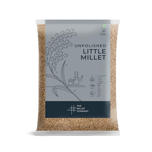 The Millet Company Unpolished Little Millet, Saame, Sava, Gluten Free, Natural Farm Produce, Healthy Food Alternatives Raw & Grown in India (1 kg) von THE MILLET COMPANY