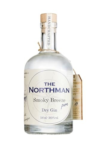 THE NORTHMAN Dry Gin "Smoky Breeze" | Mit geräuchertem Pfeffer | Von Hand an der Küste Schleswig-Holsteins hergestellt. | Erlebe den Norden. | Jede Flasche von Hand signiert & nummeriert. | 0,5 L von THE NORTHMAN Dry Gin