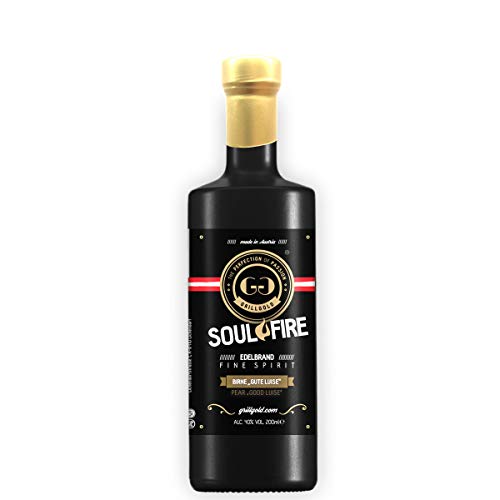 Grillgold Edelbrand Birne "Gute Luise", Soulfire von Grillgold, Birnen Schnaps aus der Region oder eigenem Obstgarten, aus Österreich, Alc. 40%, Reifezeit 6 Jahre (200ml) von THE PERFECTION OF PASSION GRILLGOLD