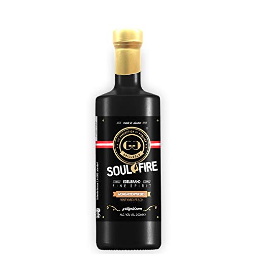 Grillgold Edelbrand Pfirsich, Soulfire von Grillgold, Weingartenpfirsich Schnaps aus der Region oder eigenem Obstgarten, aus Österreich, Alc. 40%, Reifezeit 5 Jahre (200ml) von THE PERFECTION OF PASSION GRILLGOLD