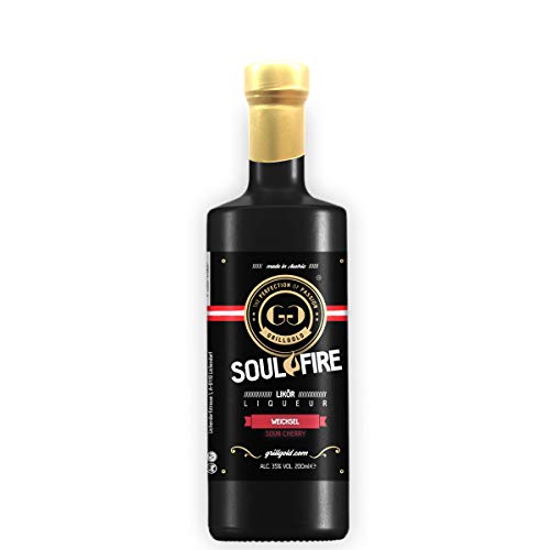 Grillgold Likör Weichsel, Soulfire von Grillgold, Weichsel Likör aus der Region oder eigenem Obstgarten, aus Österreich, Alc. 35%, Reifezeit 5 Jahre (200ml) von THE PERFECTION OF PASSION GRILLGOLD