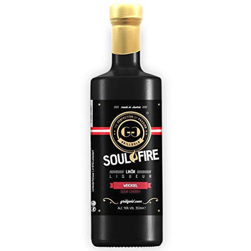 Grillgold Likör Weichsel, Soulfire von Grillgold, Weichsel Likör aus der Region oder eigenem Obstgarten, aus Österreich, Alc. 35%, Reifezeit 5 Jahre (350ml) von THE PERFECTION OF PASSION GRILLGOLD