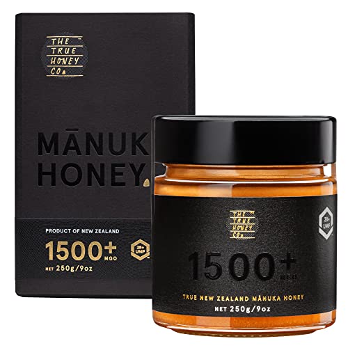 The True Honey Co. Manuka Honig MGO 1500+ (UMF 28+) 250g | MGO & UMF-zertifiziert | Exklusiv und Hochqualitativ | Hergestellt und Verpackt in Neuseeland | Im Glas mit Signature Box | Von NZfyMe von THE TRUE HONEY CO.