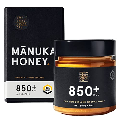 The True Honey Co. Manuka Honig MGO 850+ (UMF 20+) 250g | MGO & UMF-zertifiziert. Das exklusive, höchst prämierte Original aus Neuseeland mit 100% Echtheitsgarantie von THE TRUE HONEY CO.