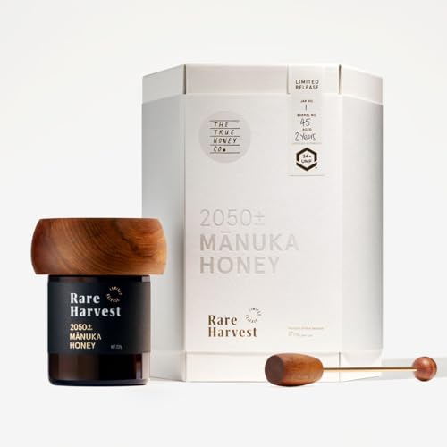 The True Honey Co. Rare Harvest Manuka Honey MGO 2050+(UMF34+)230g | Der seltenste und exklusivste Manuka-Honig der Welt | MGO & UMF-zertifiziert | Limited Edition | Hergestellt in Neuseeland | NZfyMe von THE TRUE HONEY CO.