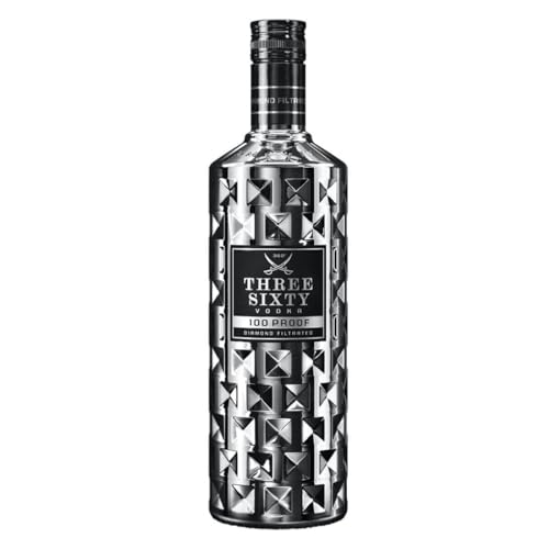 THREE SIXTY VODKA | 100 PROOF | Diamond filtrated Vodka | In der einzigartigen verchromten Facettenschliff-Flasche | 0,7L | 50% vol. von THREE SIXTY