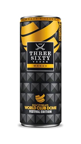 THREE SIXTY FESTIVAL EDITION WORLD CLUB DOME | PREMIX 12 x 330ml | Vorgemixter Longdrink in der Dose "to-go" | Geschmack: Mango | 10% vol. von THREE SIXTY