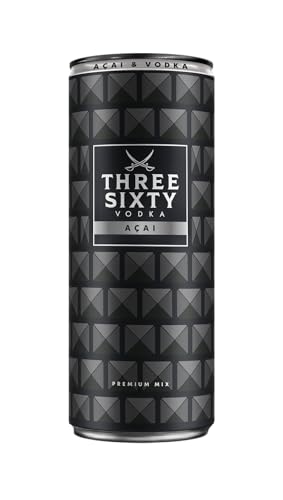 THREE SIXTY VODKA & ACAI | PREMIX 330ml | Vorgemixter Longdrink in der Dose "to-go" | Geschmack: Vodka & Açai | 10% vol. von THREE SIXTY