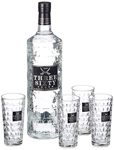 Three Sixty Vodka Longdrinkgläsern 37.5% vol (1 x 3 l) von THREE SIXTY