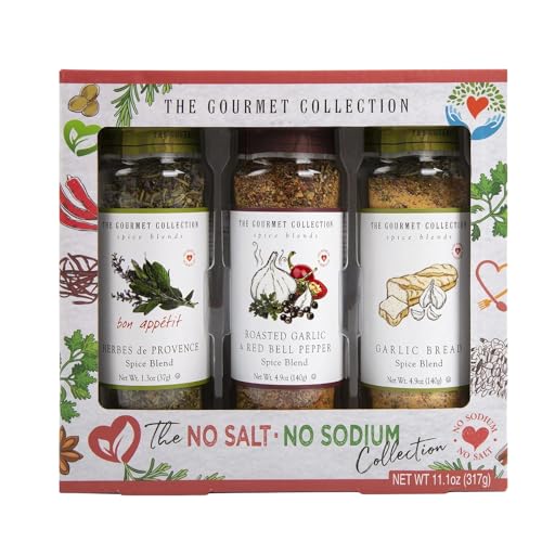 The Gourmet Collection - No Salt, No Sodium, Mixed Herbs, Roast Garlic, Pepper, Garlic Bread Seasoning |Chicken Seasoning |All purpose seasoning |Lemon Pepper Seasoning |Kitchen Gifts |Cooking Gifts von TILZ COLLECTION