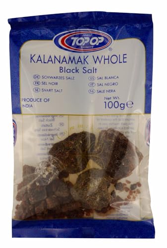 Kalanamak Schwarzes Salz Brocken 100 Gramm in Stücken Brocken Wohle Black Salt von TOP-OP