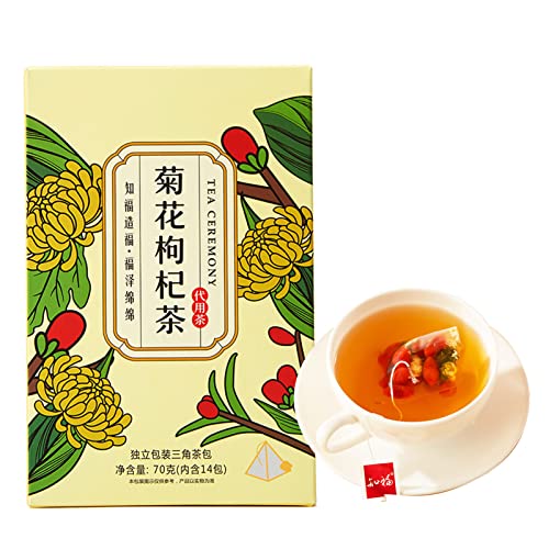 Tee Lebertee Chrysantheme Gesundheitstee Wolfsbeere Beutel für Triangle Goji Berry Tea Kandiszucker Teesets von TOPINCN