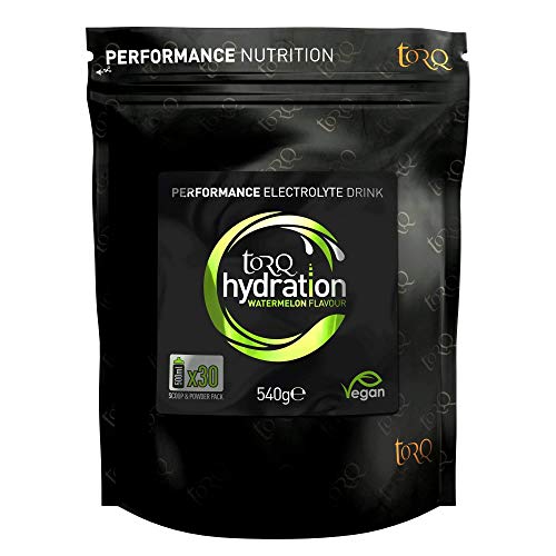 Torq Hydration - Watermelon - Rapid Rehydration Electrolytes Powder Hypotonic Profile Running, Cycling, Sports Hydration Drink - 30 Servings - 540g von TORQ