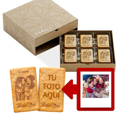 My TostaRica – Personalisierte Geschenkkekse mit Foto, inklusive einer Hülle mit kreativem Design – V of Life Box – enthält 60 Kekse von TOSTA RICA