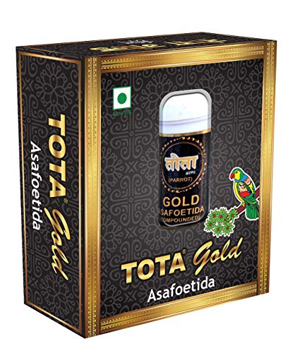 TOTA Gold Premium starkes und reines Asafoetida-Granulat - (heeng / hing) 100% natürliches veganes indisches Gewürz |braun|7 g Box von TOTA