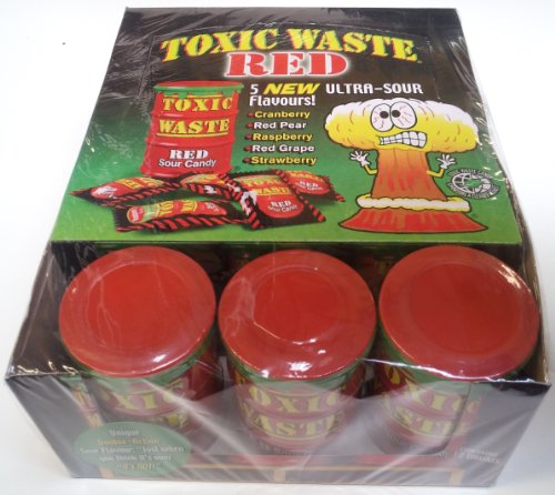 Sweets Giftmüll Red Can Packung mit 12 Stück von TOXIC WASTE