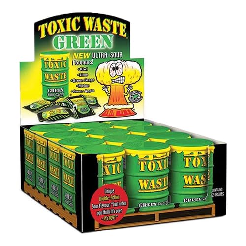 Toxic Waste Green Sour Candy Barrel 42 g von TOXIC WASTE