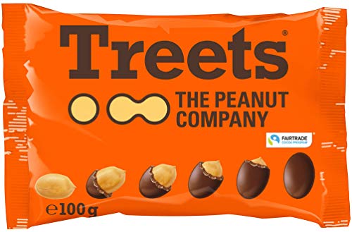 TREETS - THE PEANUT COMPANY Treets Peanuts 100g – Knackig geröstete Erdnüsse umhüllt von Milchschokolade und einem zarten Zuckermantel – 1 x 100 Gramm von TREETS - THE PEANUT COMPANY