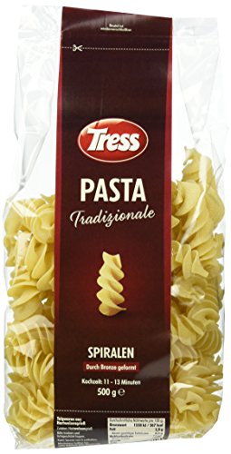 Tress Pasta Tradizionale Spiralen, 8er Pack (8 x 0.5 kg) von TRESS Pasta Tradizionale