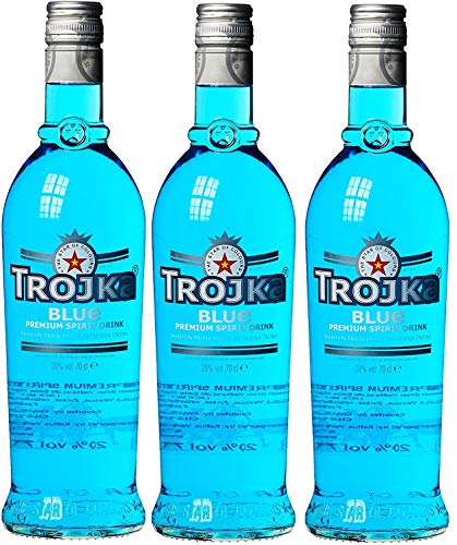 3 Flaschen Wodka Trojka Blau Ice Mint a 0,7l 20% vol. von UOOTPC