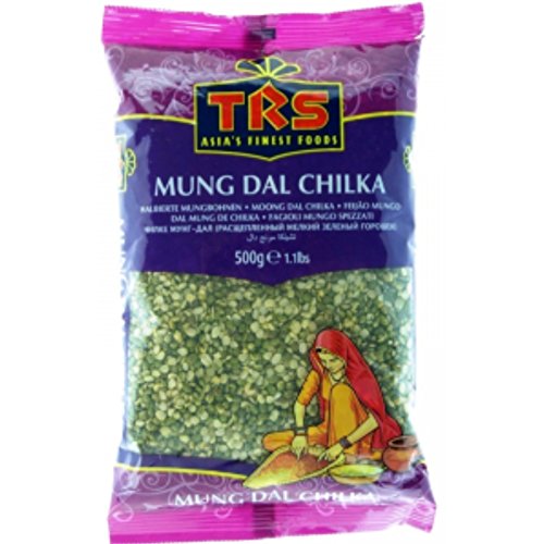 TRS Mung (Moong) dal chilka - Split Mung Bean - Green Gram - Mungbohnen Halbierte - 500g von TRS