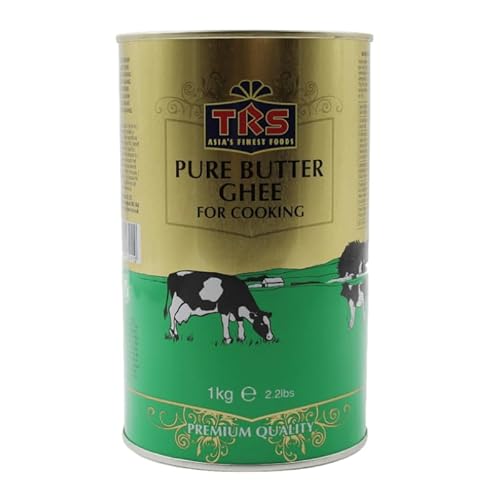 TRS Pure Butter Ghee (1 kg) | Authentische geklärte Butter zum Kochen und Braten | Aus Kuhmilch | Kochen bei hohen Temperaturen und reichhaltiges Aroma | Geeignet für die indische Küche von TRS