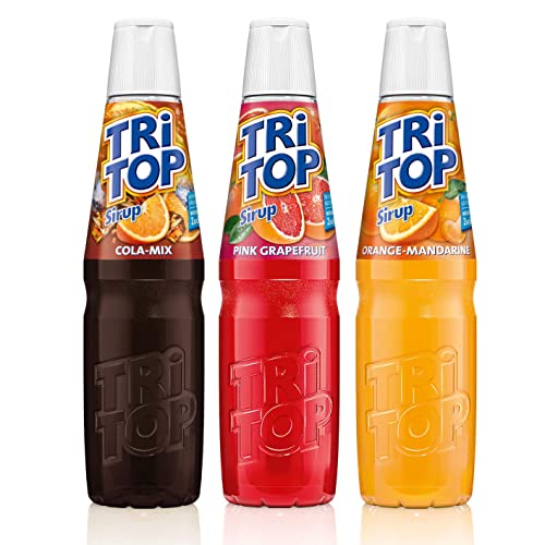 TRi TOP Getränkesirup 3er Set | Orange-Mandarine, Orange-Cola Mix, Pink Grapefruit | 3x600ml [5Liter Erfrischungsgetränk pro Flasche] von TRi TOP