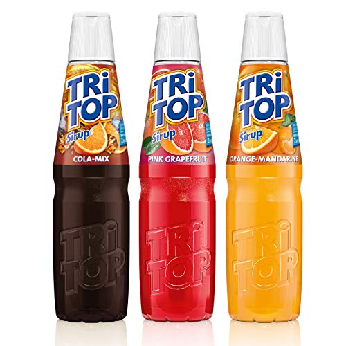 TRi TOP Getränkesirup 3er Set | Orange-Mandarine, Orange-Cola Mix, Pink Grapefruit | 3x600ml [5Liter Erfrischungsgetränk pro Flasche] von TRi TOP