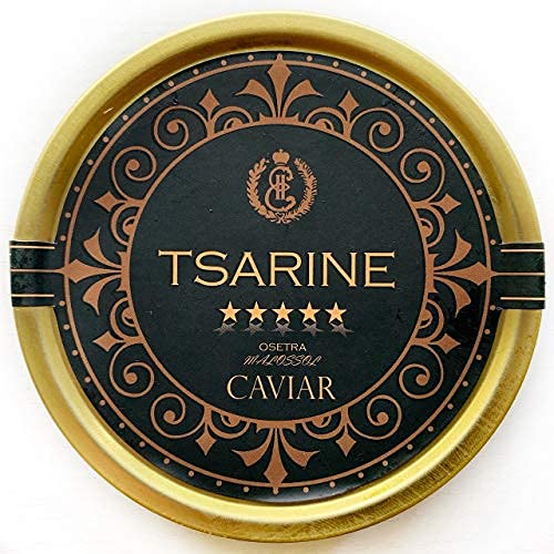 Schwarzer Störkaviar | Sibirischer Stör | Acipenser baerii | Fischkaviar | Malossol-Kaviar | Schwarzer Kaviar | Marke - TSARINE Caviar | Kostenlose Express-Kühllieferung (50g) von TSARINE Caviar