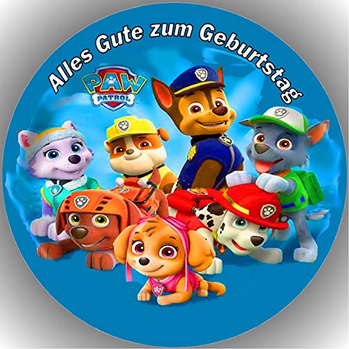 Premium Esspapier Oblate Tortenbild, Essbares Foto für Torten, Tortenaufleger Ø 20cm Paw Patrol Nr. 116 von TTS-24