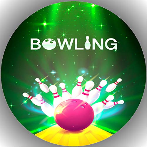 Premium Esspapier Oblate Tortenbild, Essbares Foto für Torten, Tortenaufleger Ø 20cm Bowling T10 von TTS-24