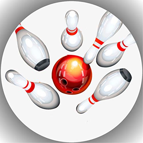 Premium Esspapier Oblate Tortenbild, Essbares Foto für Torten, Tortenaufleger Ø 20cm Bowling T9 von TTS-24