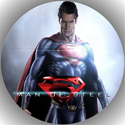 Premium Esspapier Oblate Tortenbild, Essbares Foto für Torten, Tortenaufleger Ø 20cm Man of Steel T14 von Shanrya