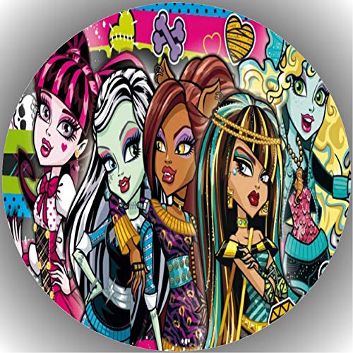 Premium Esspapier Oblate Tortenbild, Essbares Foto für Torten, Tortenaufleger Ø 20cm Monster High T4 von TTS-24