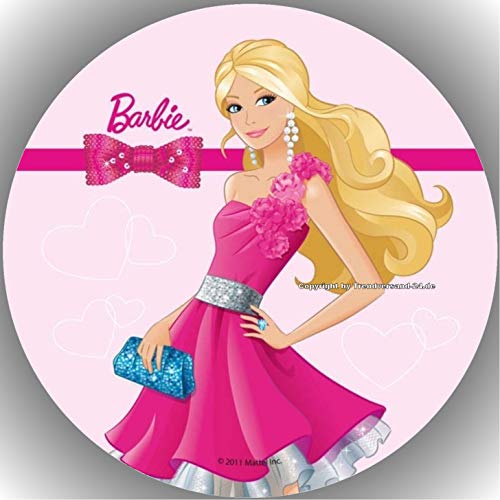 Premium Esspapier Tortenaufleger Barbie T16 von Shanrya