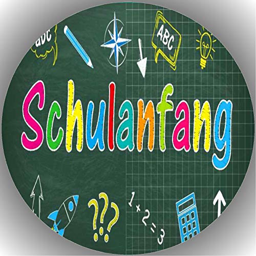 Premium Esspapier Tortenaufleger Einschulung / Schulanfang T12 von Shanrya