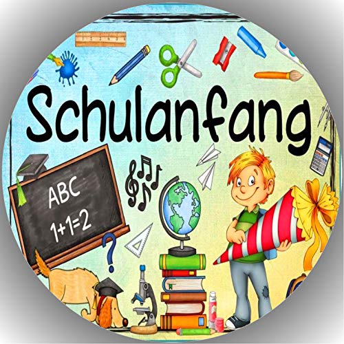 Premium Esspapier Tortenaufleger Einschulung / Schulanfang T14 von Shanrya