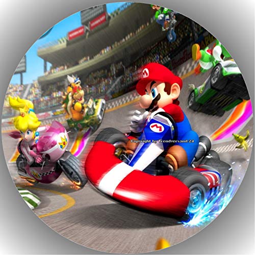 Premium Esspapier Tortenaufleger Party Geburtstag Mario Kart T4 von TV-24